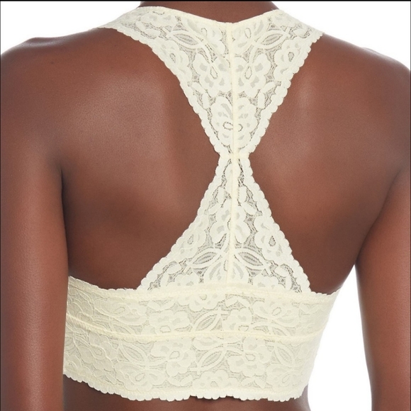 Free People Galloon Lace Racerback Bralette yellow - Picture 2 of 6